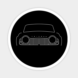 Triumph TR4 classic car outline graphic (white) Magnet